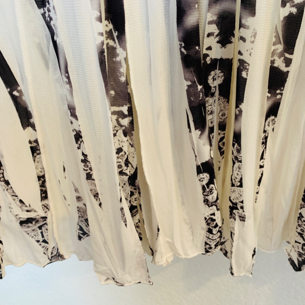 One World Skirt XL Black White Fairy Artsy Boho Flouncy Forest Earthy Boho - Picture 3 of 13